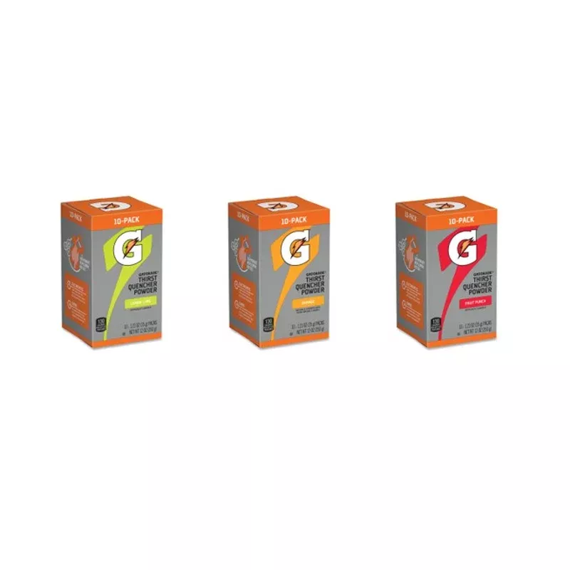 Gatorade Powder Stick, 1.23 oz Volume, Tube, 16.9 oz Yield – 10 Single Sticks