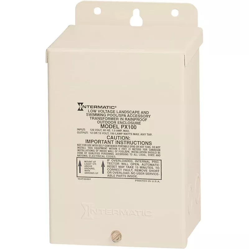 Intermatic PX100 Pool Light 100-Watt Safety Transformer, Beige
